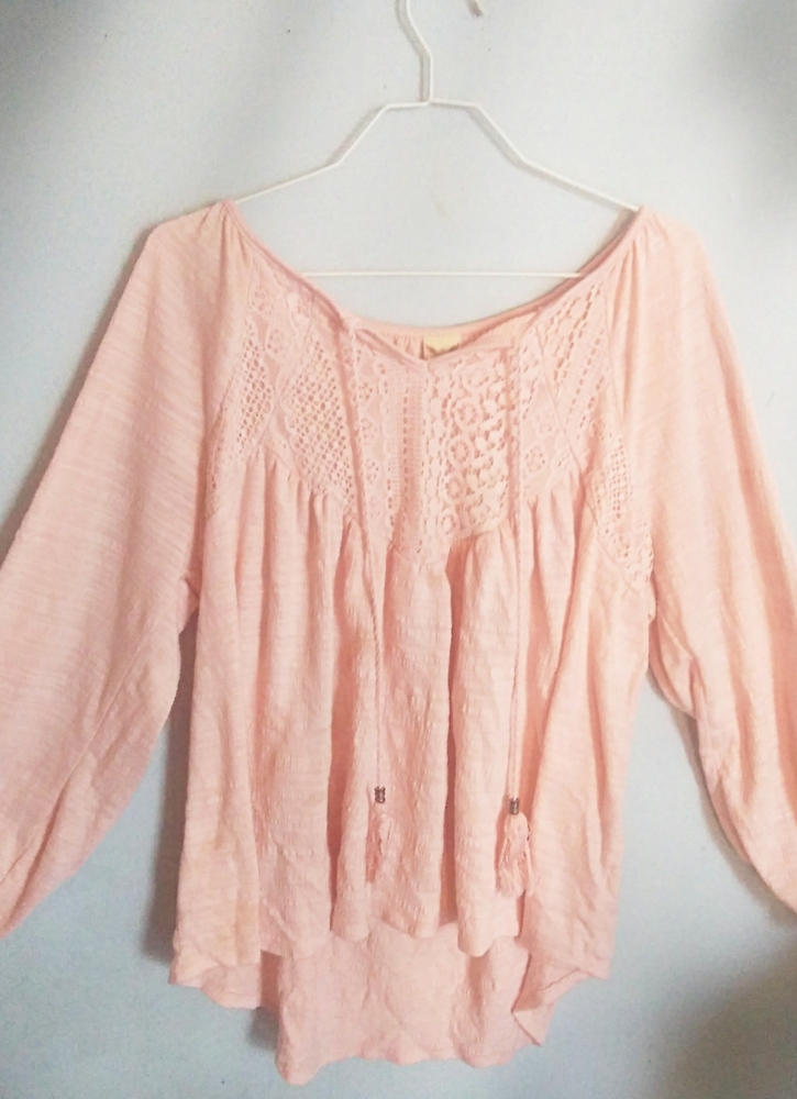 Beautiful designed light peach shirt